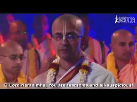 Powerful LakshmiNarasimha manthram  Ugram Veeram Maha Vishnum Jvalantham Sarvatho Mukham Nrusimham