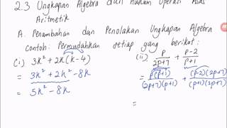 Bab 2(part3) Matematik Tingkatan 2: Pemfaktoran dan pecahan algebra