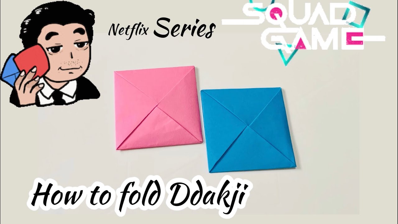 Easy DIY Korean flip card from squid game | How to make Ddakji | DIY