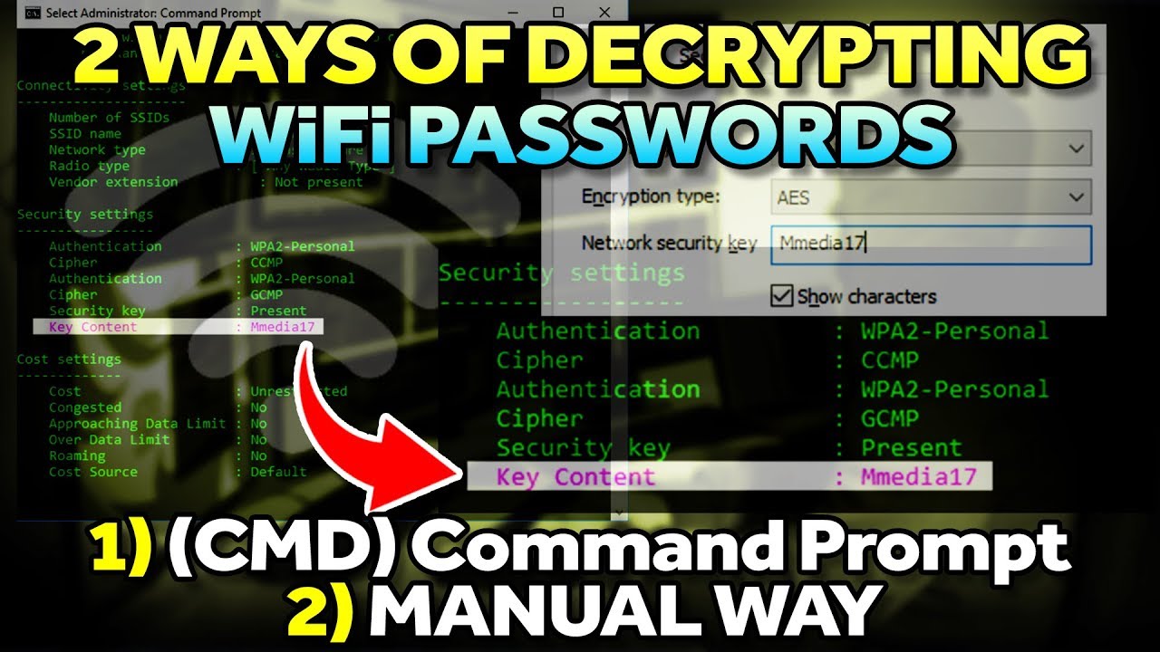 2 ways to DECRYPT a WiFi password on your Windows PC or Laptop (CMD ...
