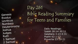 Day 261 Bible Reading Summary for Teens and Families