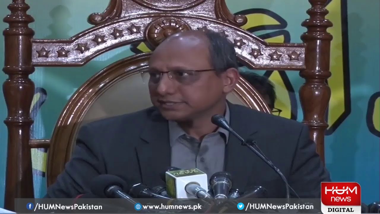 Saeed Ghani talks to media