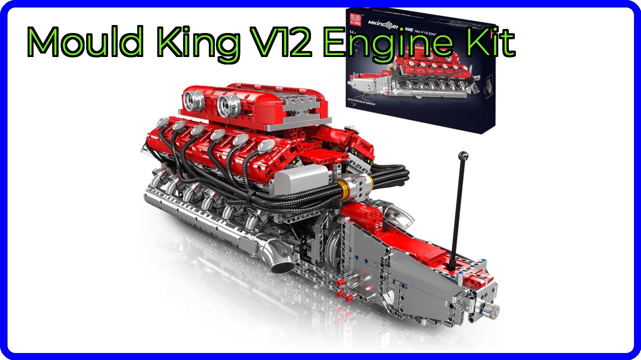 Mould King 10202 Supercar Building Blocks, V12 Kit modello di trasmissione del motore V12, set di mattoni per auto sportive, regalo di costruzione per adulti e ragazzi (1.260 pezzi
