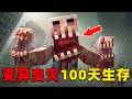 我的世界:变异虫灾100天生存,时长40分钟,一口气看个爽!