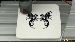 LASER TREE 10W Optical output laser module engraving test LT-80W-F45