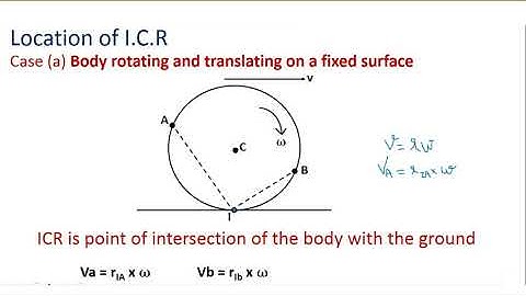 Engineering Mechanics - Kinematics of Rigid Bodies - ICR and its Location  - Lect 2