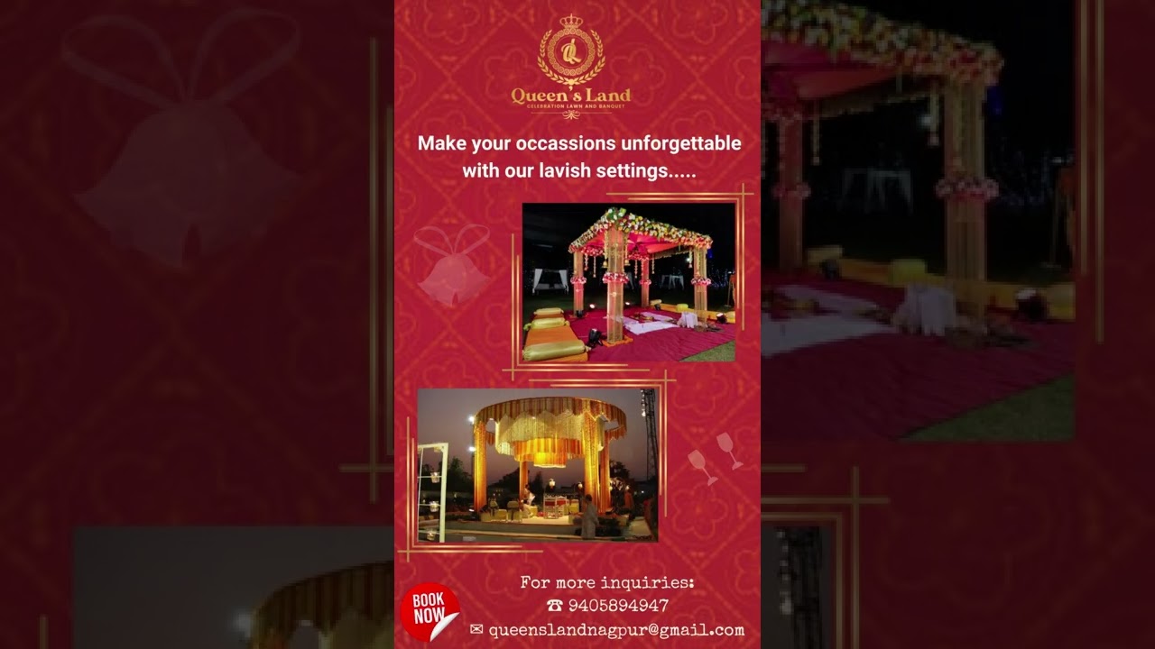 Best lawn in Nagpur | Queen's Land Celebration Lawn and Banquet | Outdoor Wedding | Lawns in Nagpur