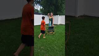 Children Accidentally Knock Over Birthday Cake Onto Grass