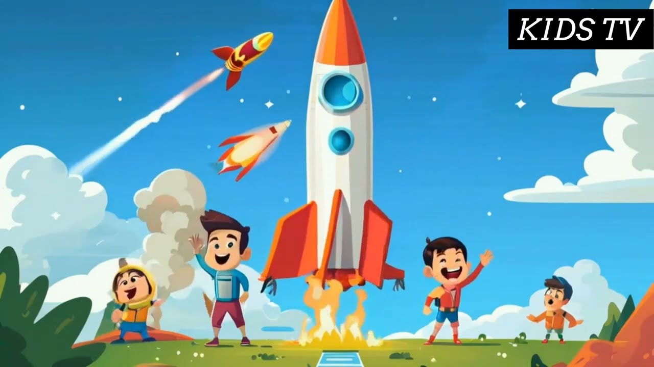 "Rocket Adventure: Journey Through Jungle, Moon, and More | Fun Kids Exploration Video"