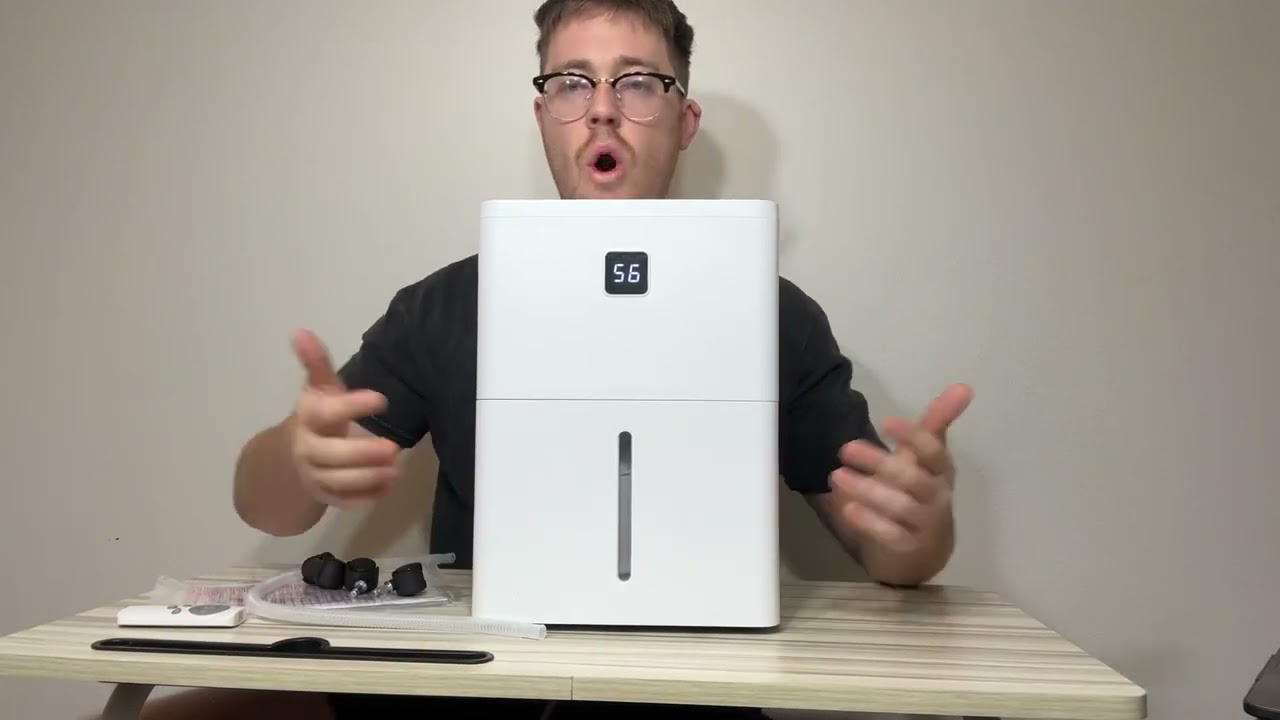 DEVERSE 25 Pints Dehumidifier, 3000 Sq Ft Coverage, with Drain Hose, Smart Humidity Control & Large