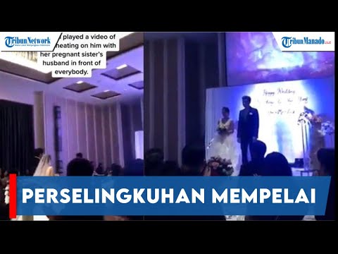 Detik detik Pengantin Pria Putar Video Perselingkuhan Mempelai Wanita di Pernikahan