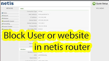 how to block a website in netis router (block User)