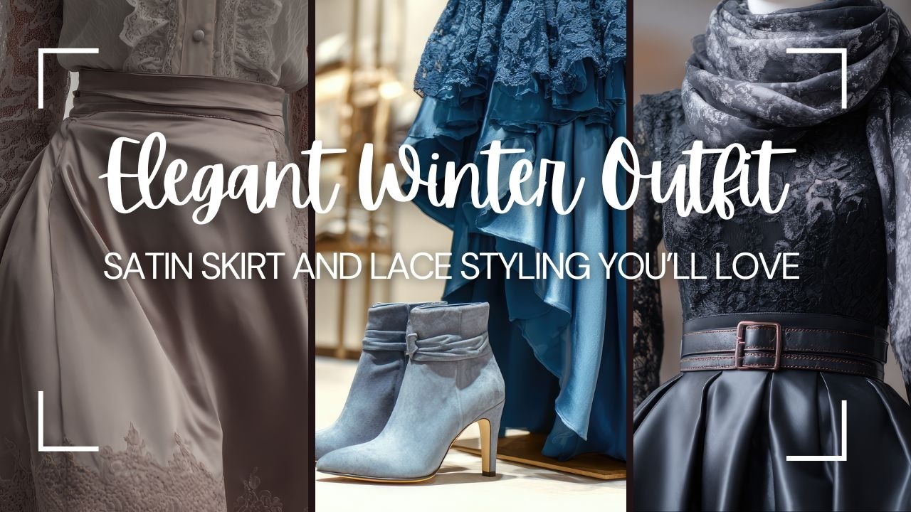 Элегантный зимний наряд | Атласная юбка и кружево — вам обязательно понравится!