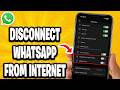 How To Disconnect Whatsapp From Internet