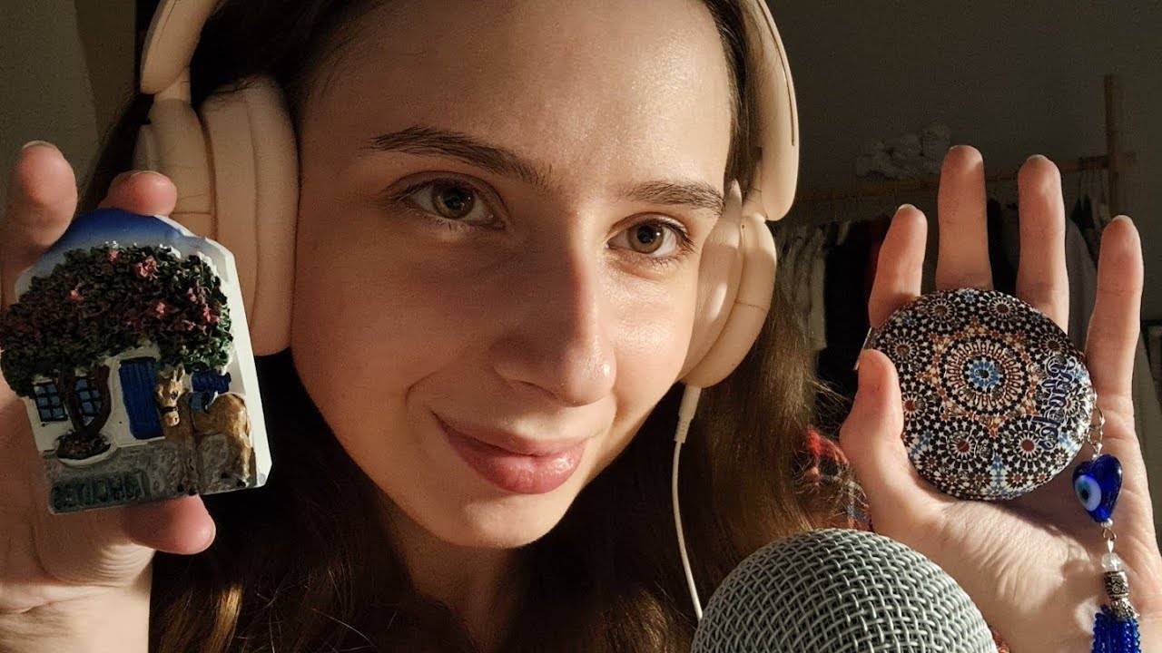 Tapping, scratching playing around with Rhodes souvenirs ASMR