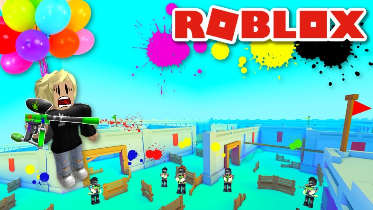 ROBLOX BIG PAINTBALL LIVE STREAM BALLOON GUN! YouTube