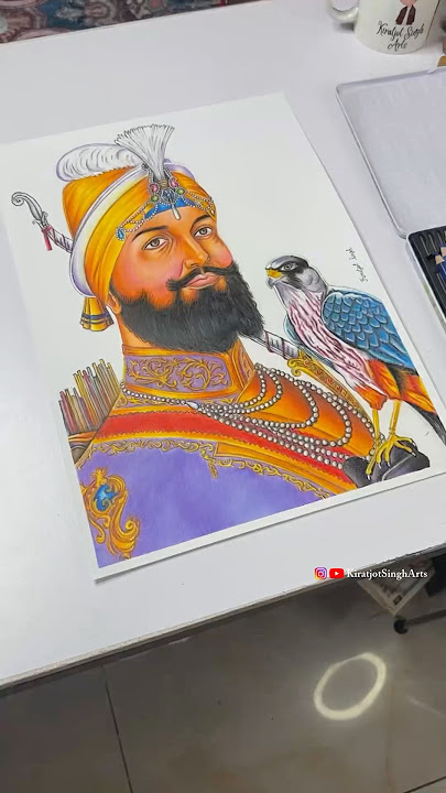 Guru Gobind Singh Ji || drawing #art #gurugobindsinghji #kiratjotsingharts #drawing #shorts #hindi