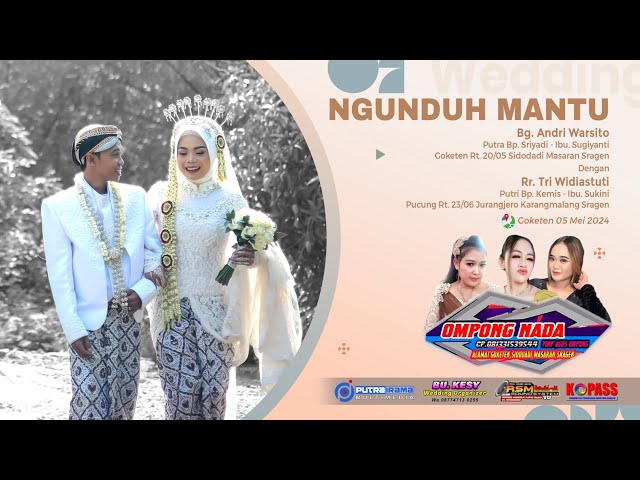 LIVE Campursari OMPONG NADA - RSM Audio - Wedding ANDRI & TRI (05 Mei 2024) class=