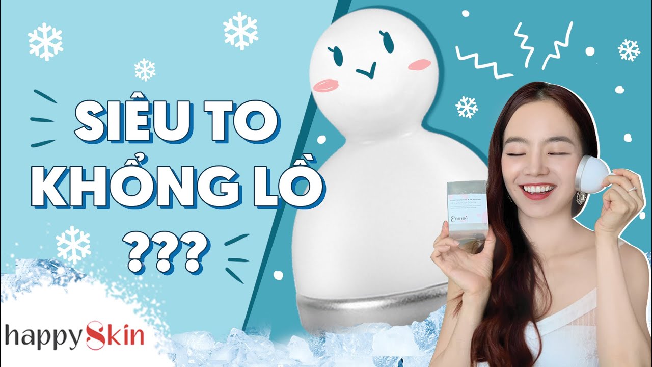 CÂY LĂN LẠNH SIÊU TO KHỔNG LỒ Emmié by Happy Skin có gì HOT |REVIEW FACE&BODY ICE COOLER| Happy Skin