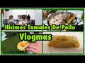 TAMALES  DE POLLO HONDUREÑOS/COCINANDO CON MI HERMANA/VLOGMAS