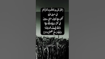 سورة البقرة الآية ٢٦١ الى ٢٦٣ بصوت الشيخ ماهر المعيقلي