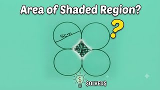 How to Find the Area of the Shaded Region Between Four Circles (Step-by-Step Geometry Tutorial)