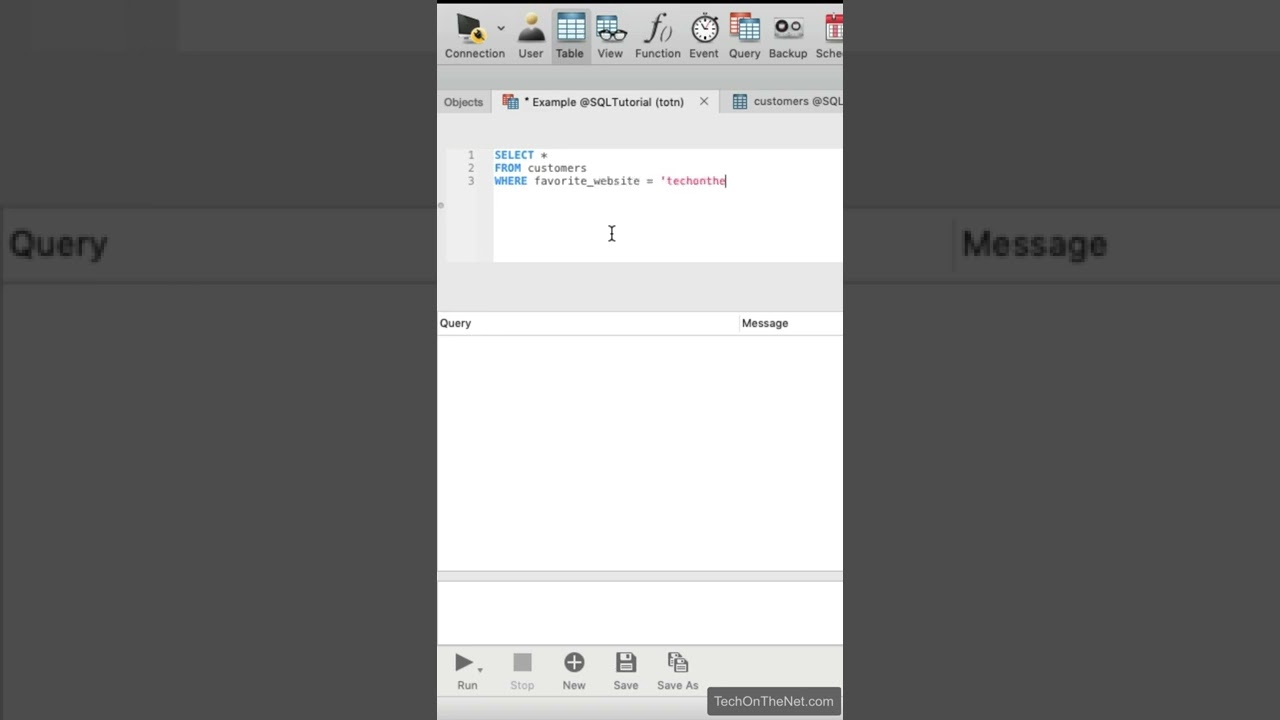SQL SELECT Statement #shorts 