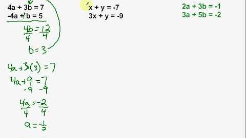 Solving Systems of Equations With Elimination