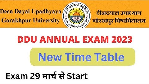 DDU Annual Exam New Time Table 2023 | Ddu private exam Time Table 2023 | ddu new exam date