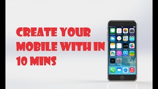 How to create the mobile in solidworks with in 10 mins
