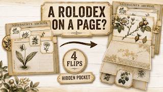 Put a Rolodex on Your Journal Page! | Interactive Waterfall + Hidden Pocket