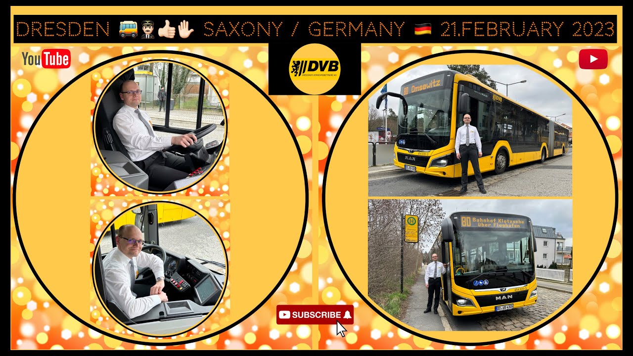 Dresden Bus line 80 with the Bus driver Eric / Dresdner Buslinie 80 mit dem Busfahrer Eric