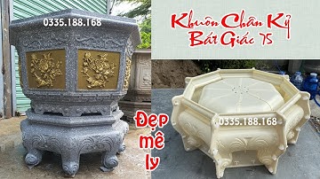 Khuôn chân kỷ của chậu Bát giác 75cm nhựa ABS có lòng trong - Khuôn chậu Sơn Cương