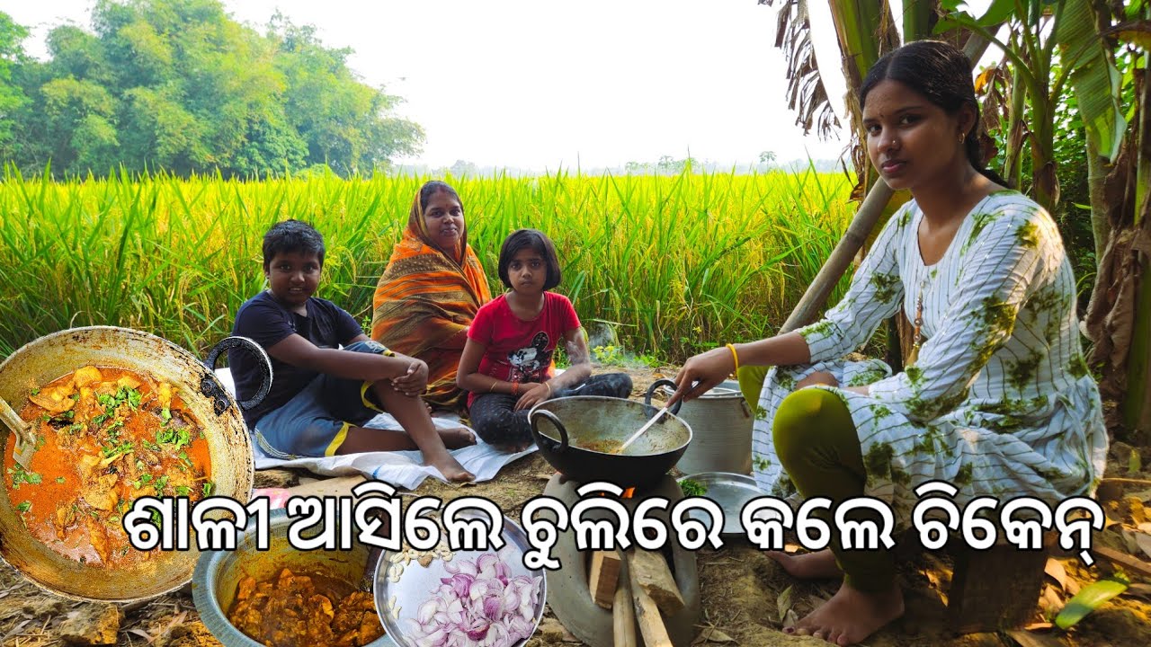 ଶାଳୀ ଆସିଲେ ଚୁଲିରେ କଲେ ଚିକେନ୍ 😋 l Gouranga Nayak Odia Vlogs 