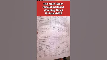 1st year math Faisalabad board group 2 solved paper 2023