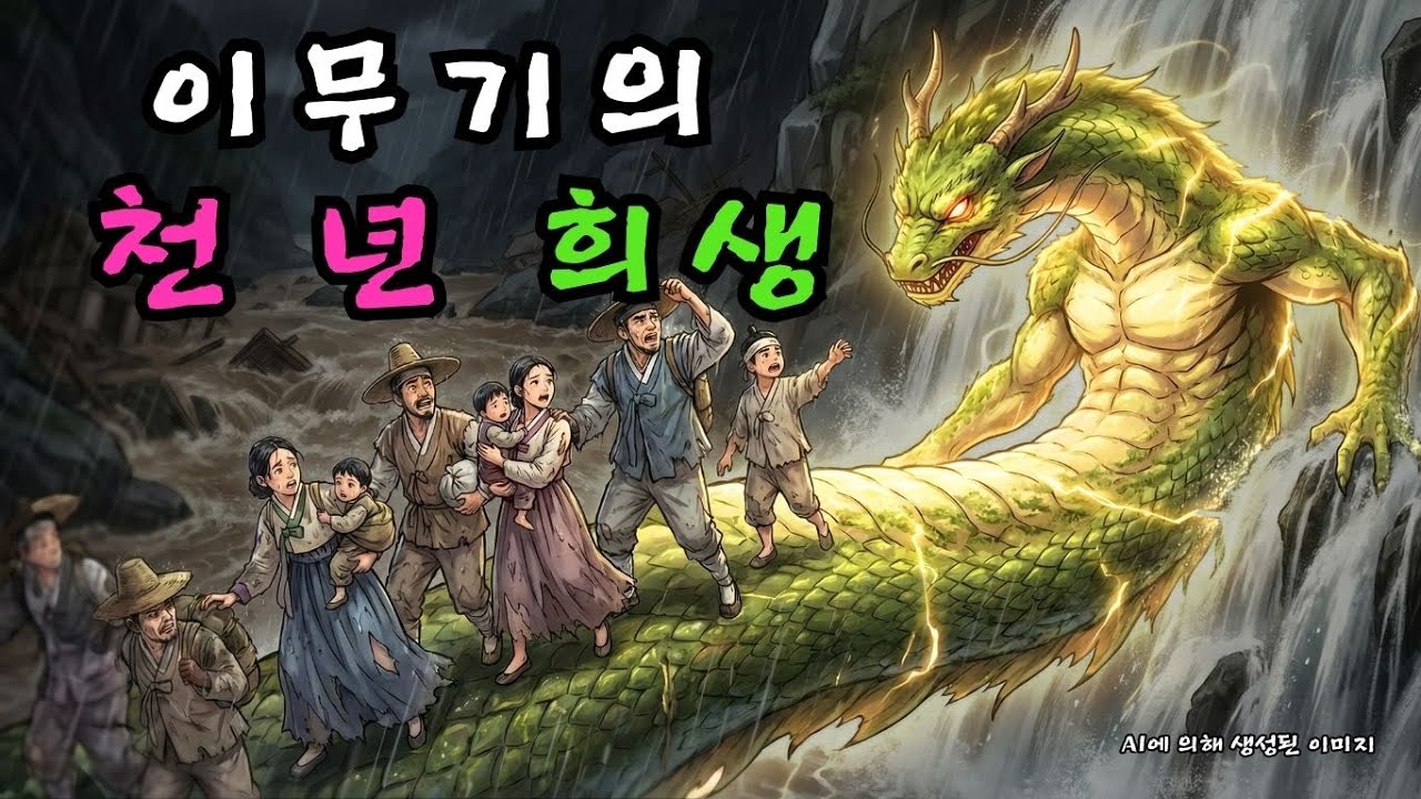 천 년을 기다려 용이 되려 했으나, 마지막 순간 홍수에 갇힌 사람들을 위해 자신의 몸을 다리로 내어준 이무기 | 야담 | 민담  |  조선시대