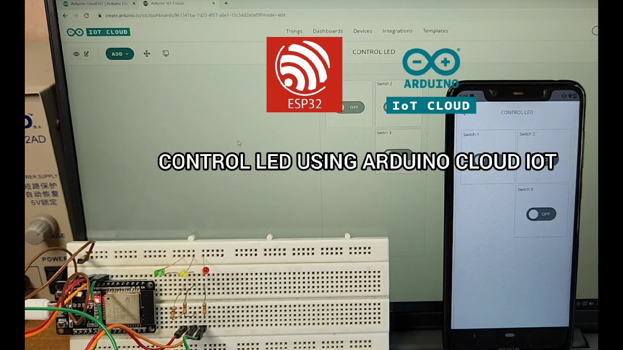 Arduino IoT Cloud with ESP32 LESSON 1 - CONTROL MULTIPLE LED - YouTube