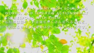 Let's action!!　行動せよ。英語の格言☆