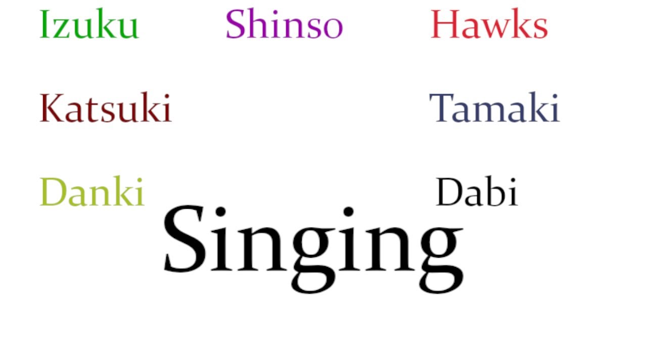 Singing (Multi-Character X Listener) -Mha FanFiction-