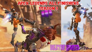 All Apex Legends Finishers in 1st Person & 3rd Person! Season 9! VALKYRIE!
