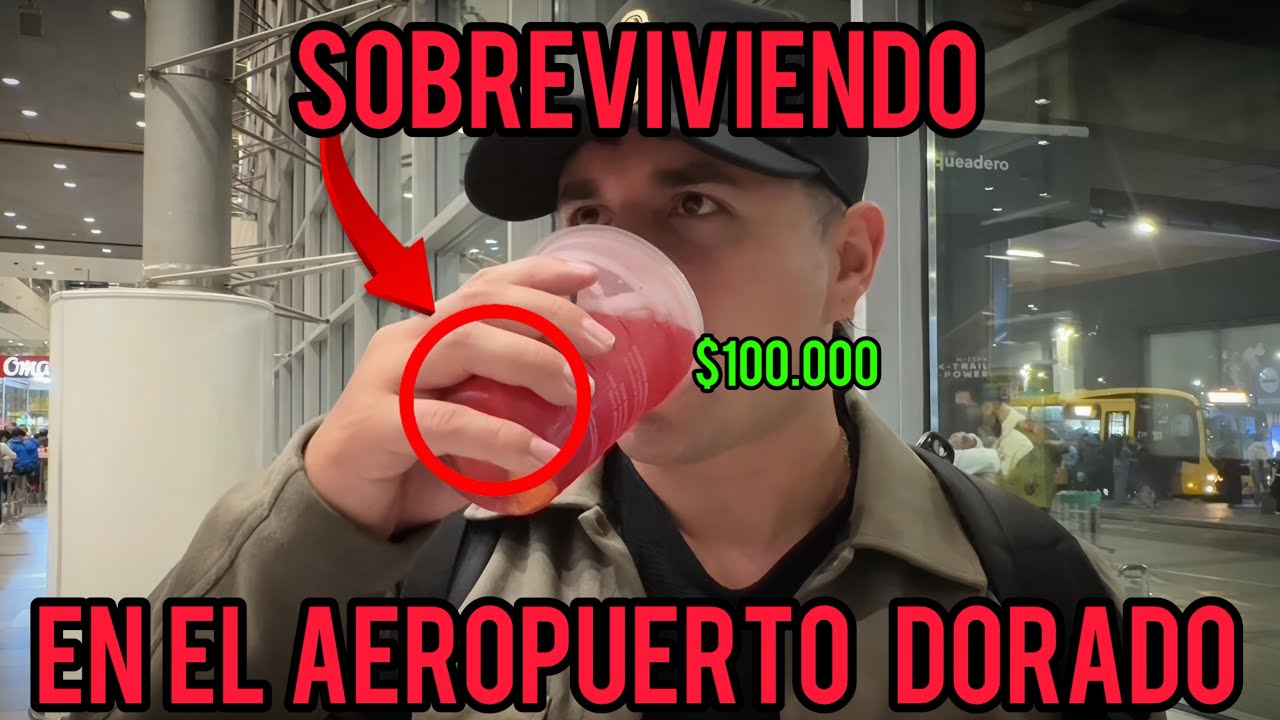 Una Botella De Agua a 20 Mil pesos En El Aeropuerto El Dorado  Sobreviviendo 24 Horas 😰