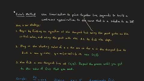 BC Calculus 6.1 Slope Fields and Euler