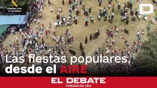 La espectacular imagen aérea de La Saca, la peligrosa tradición en las Fiestas de San Juan de Soria