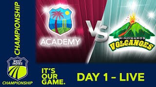🔴 LIVE Windwards v WI Academy - Day 1 | West Indies Championship 2024 | Wednesday 10th April