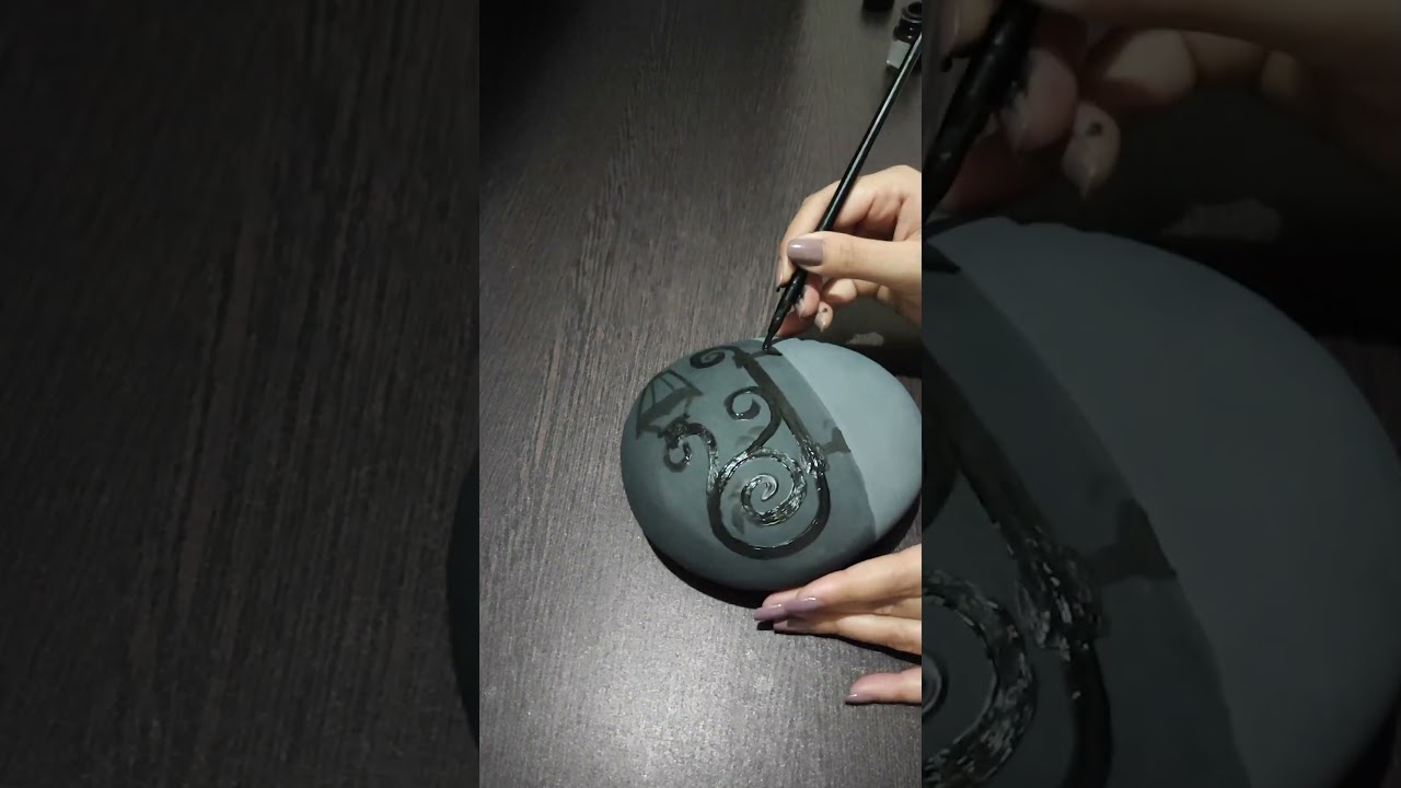 Antique Lamp -Post  Painting on stone 🎨