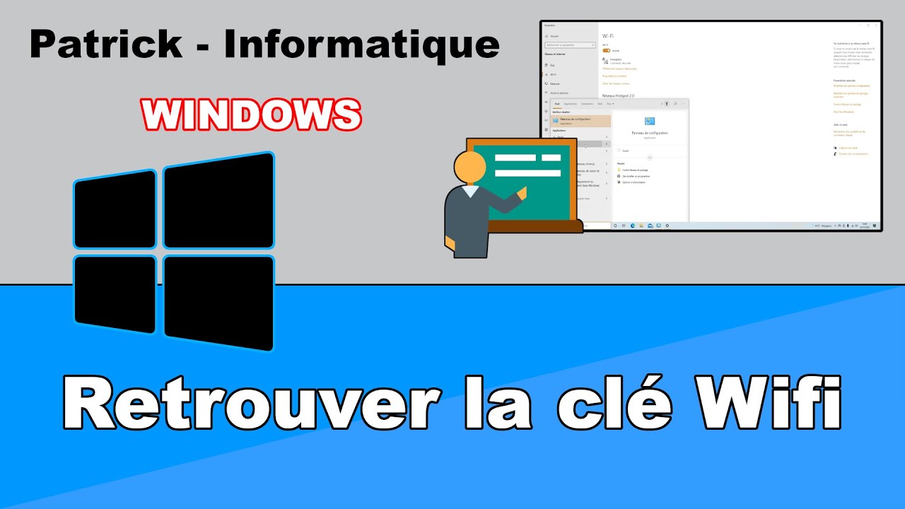 Tuto Windows 10 - Retrouver la clé Wifi - YouTube