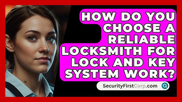 How Do You Choose A Reliable Locksmith For Lock And Key System Work? - SecurityFirstCorp.com