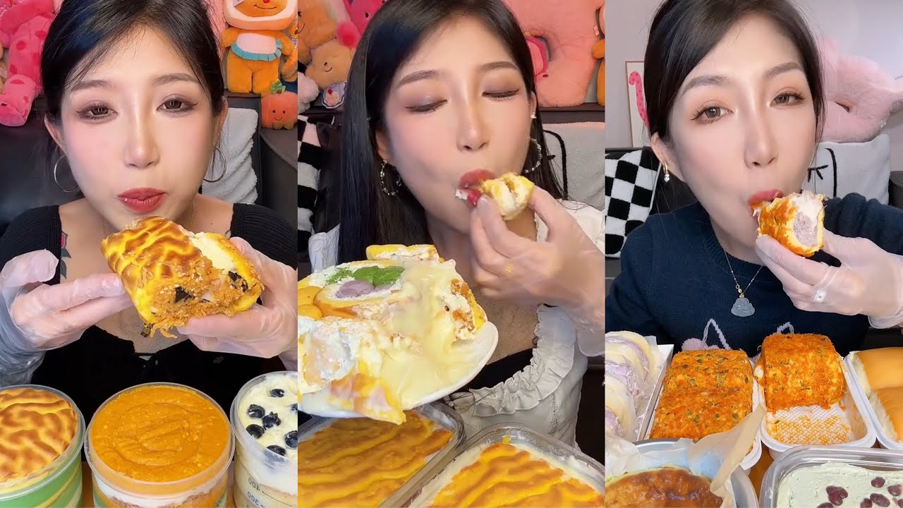 ASMR MUKBNANG - MUKBANG SOUND - TIGERSKIN CAKE, JAMBON CAKE