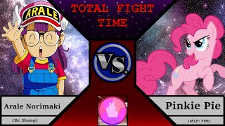 Total Fight Time Sea.2 Ep.27 Arale Norimaki vs Pinkie Pie (Dr. Slump vs MLP: FiM)