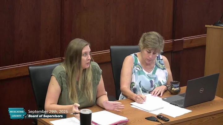 September 29th, 2025 Muscatine County Board Meeting